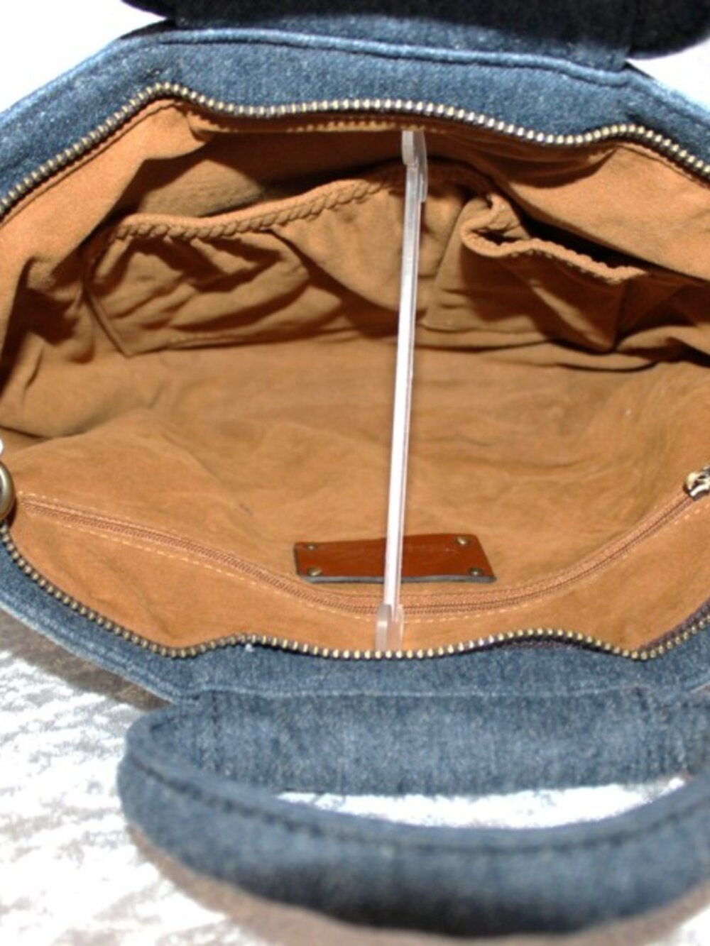 Patricia Nash Denim Woven Satchel NWOT w/ Strap + Authenticity Card - Picture 6 of 12